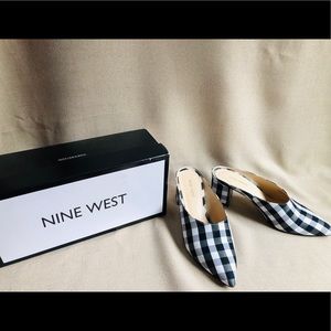 Nine West Check Mules Size 7